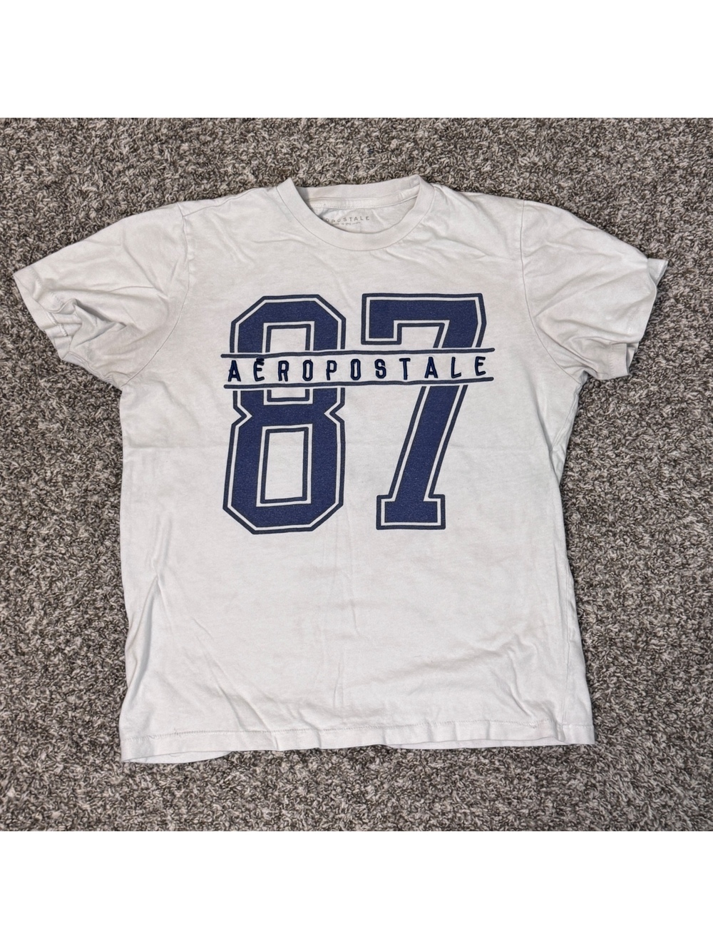 Aeropostale 87 Graphic T-Shirt – Y2K Blue & White